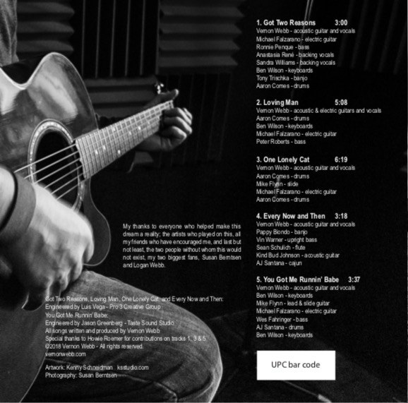 Back To Normal and Beyond, back cover with track list